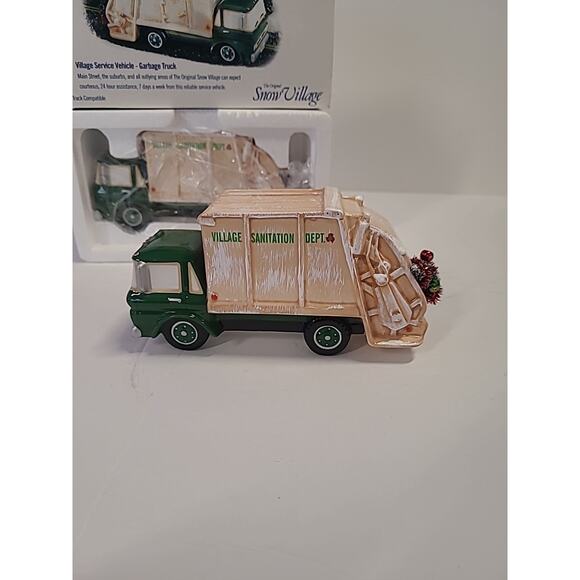 Dept 56 VILLAGE SANITATION TRUCK #54959 - 2 Available - Christmas Holiday - Picture 4 of 10
